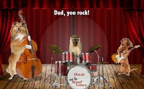 Dad You Rock Father's Day pet ecard
