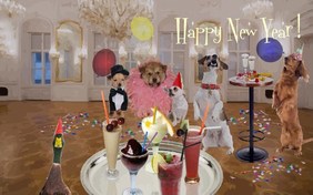 New Year's Cocktail pet ecard