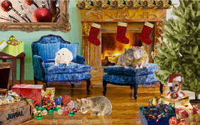 Christmas Time photo upload pet ecard
