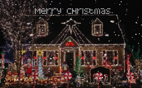 Merry Christmas Four Ways photo upload pet ecard