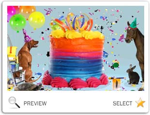 Birthday Surprise two pet ecard