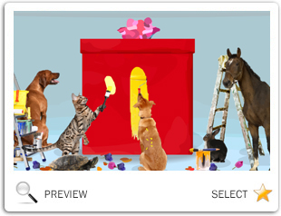 A Birthday Surprise two pet ecard