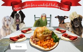 Warm Wishes holiday pet ecard