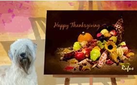 Thanksgiving Art dog ecard