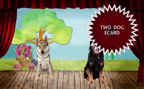 It's Just Us Easter two dog ecard