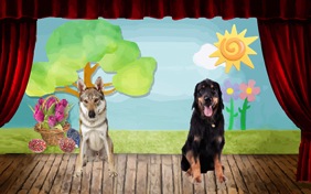 It's Just Us Easter two dog ecard